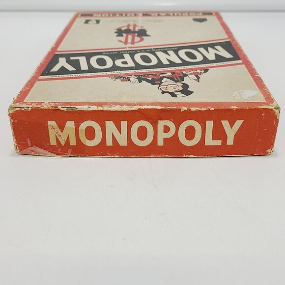 Monopoly 1954 Antique Vintage Red NO BOARD **IOB** - Picture 12 of 14